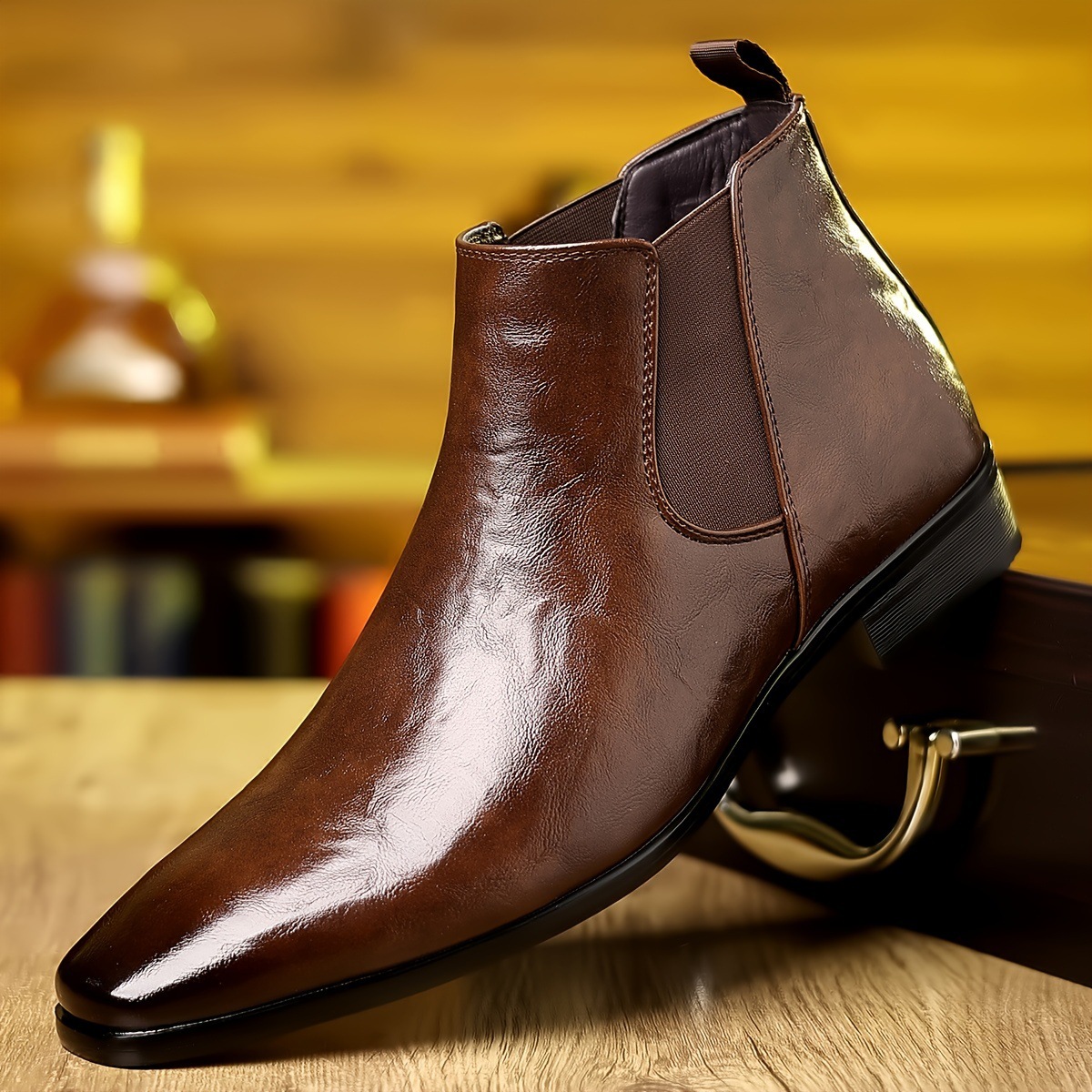 Men Formal Wear With Boots - Chelsea Boots Leather Boots Autumn Comfy