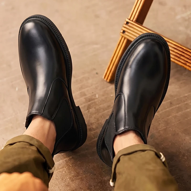 Men Leather Chelsea Ankle Boot - Men Formal Wear With Boots 评论和价格