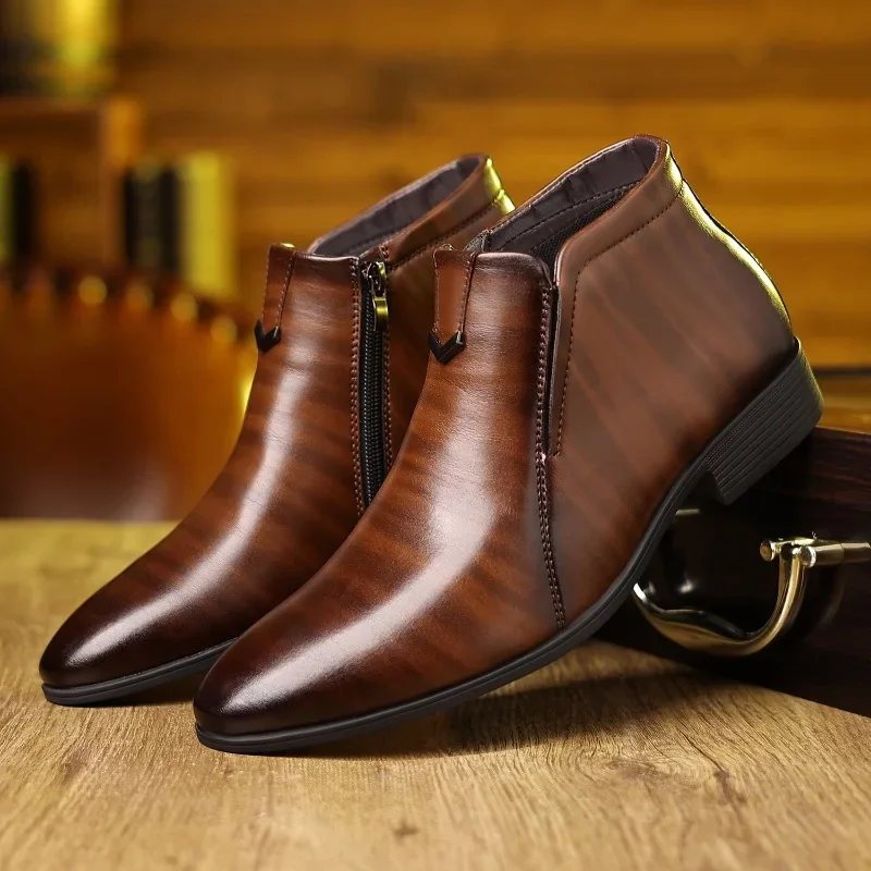 Luxury Mens Boots Fashion High - Men Formal Wear With Boots 评论和价格