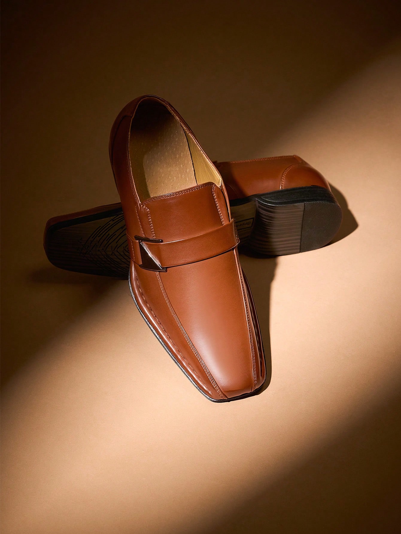 Men’s PU Leather Lined Wide‑Fi - Formal Men Daily Wear Footwear 评论和价格