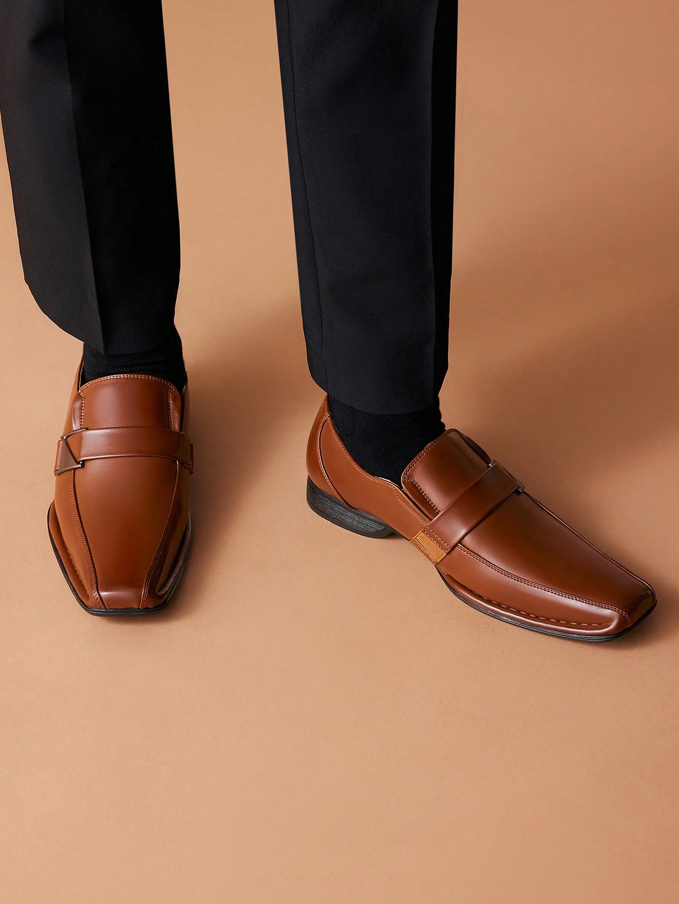 Men’s PU Leather Lined Wide‑Fi - Formal Men Daily Wear Footwear 评论和价格