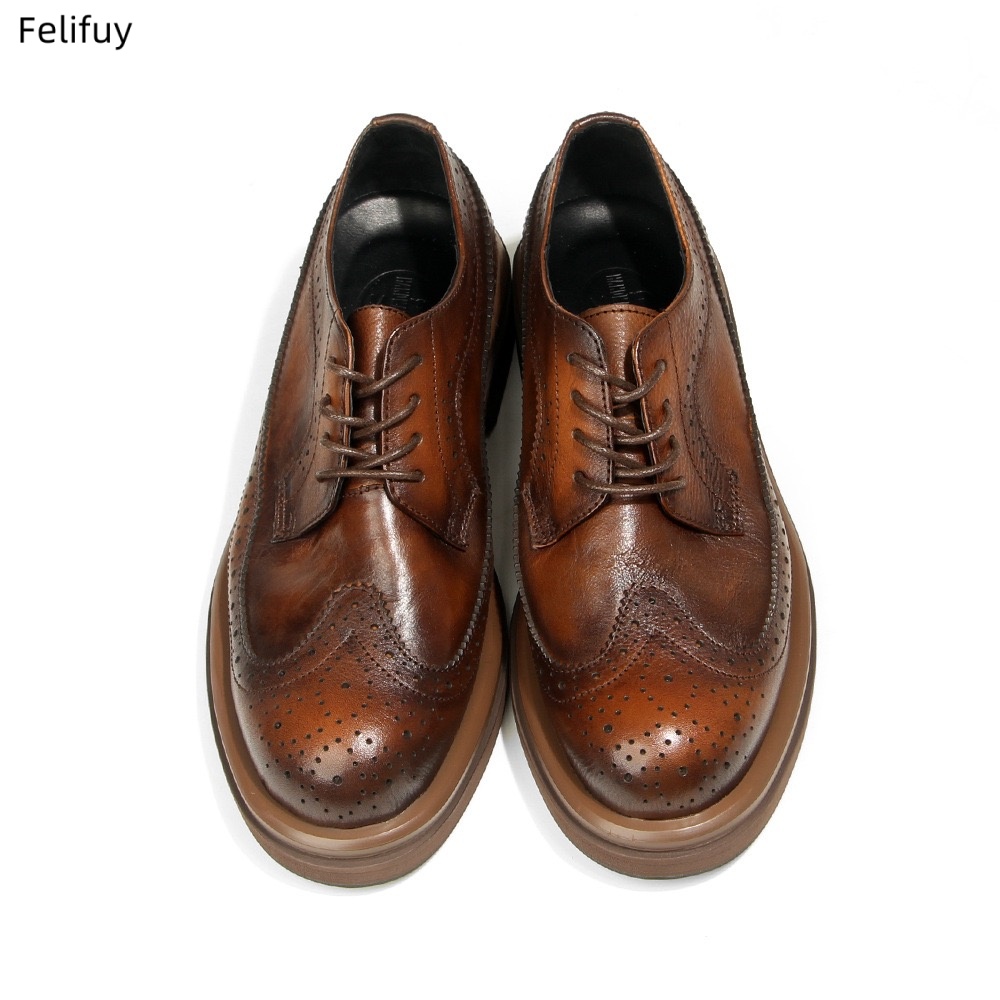 Black Derby shoes Vintage carv - Men Formal Wear All Black 评论和价格