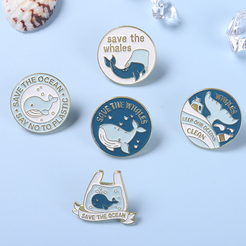 Cute Cartoon Whale Brooch Pins - Tuxedo Lapel Pin 评论和价格