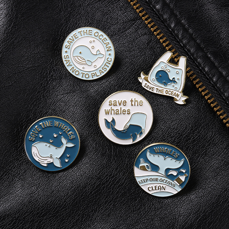 Cute Cartoon Whale Brooch Pins - Tuxedo Lapel Pin 评论和价格