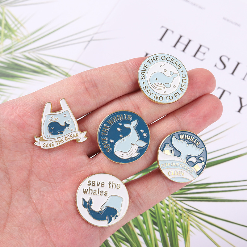 Cute Cartoon Whale Brooch Pins - Tuxedo Lapel Pin 评论和价格